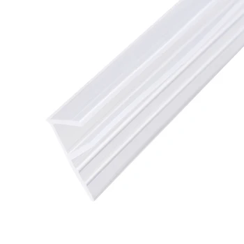 

uxcell Frameless Glass Shower Door Sweep - Door Bottom Side Seal Strip F-Type with 12mm Drip Rail -10mm Glass 3m Length