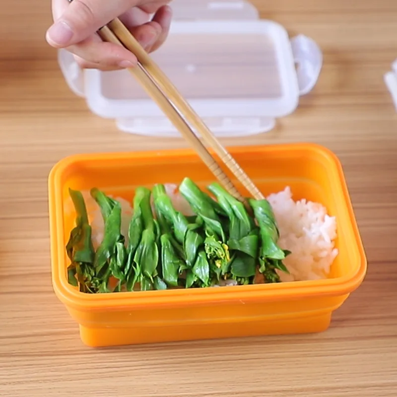 Silicone Foldable Container Microwave Refrigerator gui jiao he Freshness Box