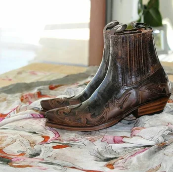 2020 Men's New Fashion Pu Leather Cowboy Boots Med Heel Motorcycle Boots Casual High Quality Mens Boots Zapatillas Hombre D353
2020 Men's New Fashion Pu Leather Cowboy Boots Med Heel Motorcycle Boots Casual High Quality Mens Boots Zapatillas Hombre D353