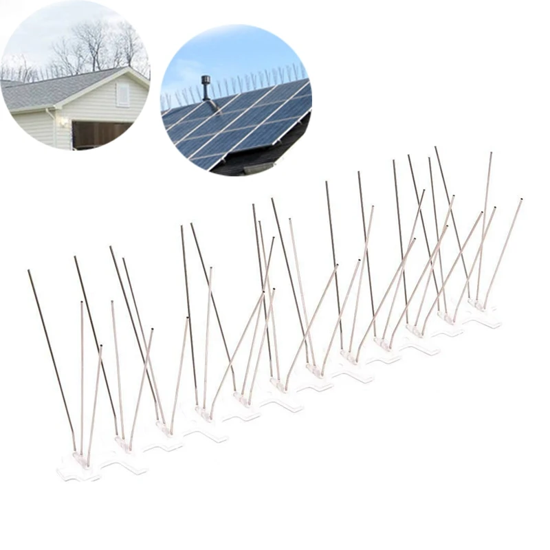 10Pcs Stainless Steel Anti-Bird Thorn Roof Eaves Repelling Bird Anti-Pigeon Pest Control for Roof, Orchard
10Pcs Stainless Steel Anti-Bird Thorn Roof Eaves Repelling Bird Anti-Pigeon Pest Control for Roof, Orchard