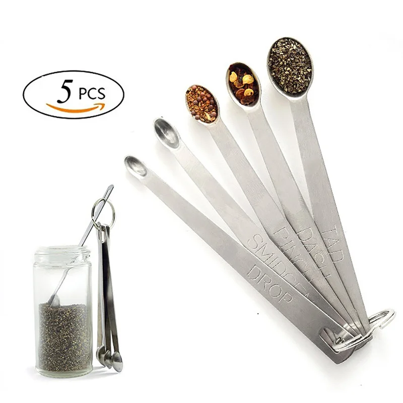 5Pcs/Set Rust-resistant Tableware Durable Stainless Steel Measuring Spoons Mini Kitchen Accessories Sauce Home Measuring Spoon
5Pcs/Set Rust-resistant Tableware Durable Stainless Steel Measuring Spoons Mini Kitchen Accessories Sauce Home Measuring Spoon