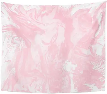 

Marble Inky Pastel Neon Light Pink and White Abstract Tapestry Home Decor Wall Hanging for Living Room Bedroom Dorm 50x60 inches