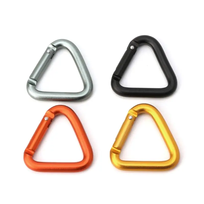 Triangle Carabiner Outdoor Camping Hiking Keychain Snap Clip Hook Kettle Buckle