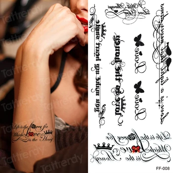 1 Sheet Temporary English Word Tattoo Stickers Black Letters Feather Body Art Tattoos Sticker Waterproof For Temporary Tattoos 
1 Sheet Temporary English Word Tattoo Stickers Black Letters Feather Body Art Tattoos Sticker Waterproof For Temporary Tattoos