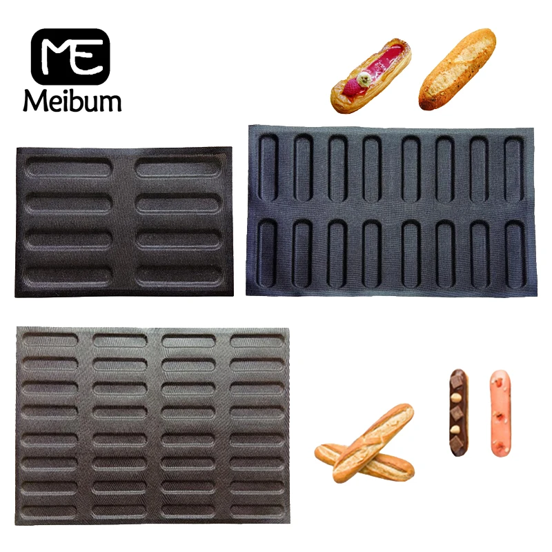 Meibum 3 Types Long Loaf Silicone Bread Mold Home Party Eclair Baguette Bun Mould Non Stick Glass Fiber Bakeware Baking Tools
Meibum 3 Types Long Loaf Silicone Bread Mold Home Party Eclair Baguette Bun Mould Non Stick Glass Fiber Bakeware Baking Tools