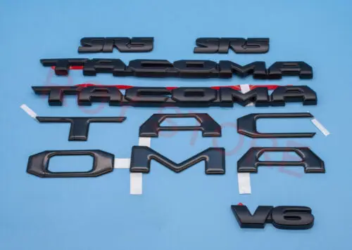 2016-2020 для Tacoma плоская черная эмблема наложения комплект задние ворота буквы V6 |