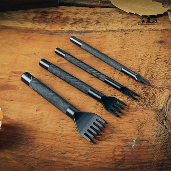 4pcs/set Leather Punch Tool Iron Diamond Cut Prick DIY Crafts Tools 4mm Spacing 1/2/4/6 Prong for Stitching Chisel Set Kits
4pcs/set Leather Punch Tool Iron Diamond Cut Prick DIY Crafts Tools 4mm Spacing 1/2/4/6 Prong for Stitching Chisel Set Kits