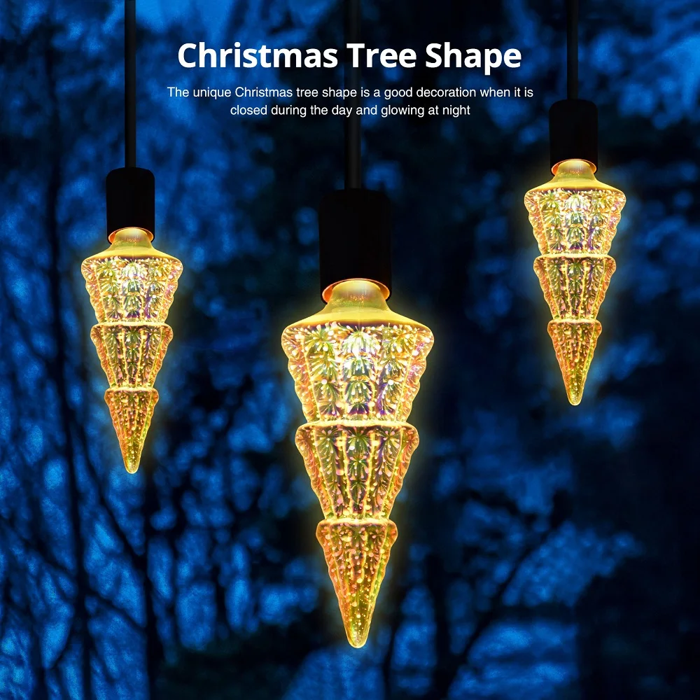 3D Three-dimensional Seven Color Firework Bulb 6W Christmas Tree Bulb E27 Art Decorations LED Colorful Bulb New Year Supplies
3D Three-dimensional Seven Color Firework Bulb 6W Christmas Tree Bulb E27 Art Decorations LED Colorful Bulb New Year Supplies