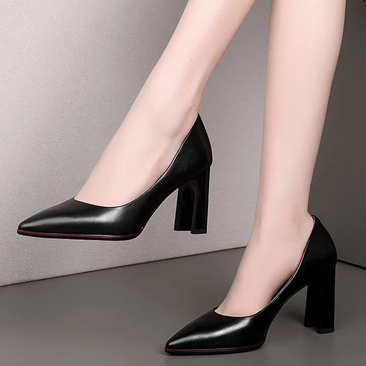 Mei yi lang High-End Spring And Autumn New Style Pointed-Toe Commuting Chunky High Heel Pointed Shallow Mouth Shoes Women's
Mei yi lang High-End Spring And Autumn New Style Pointed-Toe Commuting Chunky High Heel Pointed Shallow Mouth Shoes Women's