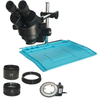 360 adjustable single arm support 3.5X 7X 45X 90X industrial Binocular stereo microscope +56 led ring light +soldering mat
360 adjustable single arm support 3.5X 7X 45X 90X industrial Binocular stereo microscope +56 led ring light +soldering mat