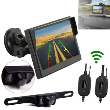 5 Inch Car Rear View Camera Backup Monitor 12V Wireless Parking Night Vision Camera With Audio Video AV Transmitter Receiver
5 Inch Car Rear View Camera Backup Monitor 12V Wireless Parking Night Vision Camera With Audio Video AV Transmitter Receiver