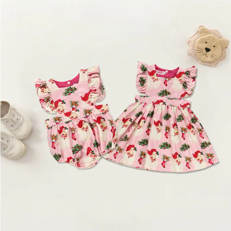 Infant Christmas Toddler Baby Girl Clothes Sister Matching Xmas Outfit NEW 2019 Lovely Cute Pink Sleeveless Clothes Costume
Infant Christmas Toddler Baby Girl Clothes Sister Matching Xmas Outfit NEW 2019 Lovely Cute Pink Sleeveless Clothes Costume