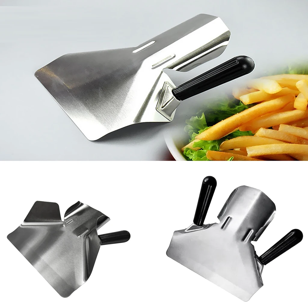 Stainless Steel Chip Scoop Food French Fries Shovel Fry Scoop 2 Types Stainless Steel Chip Scoop Food French Fries Shovel Fry Scoop 2 Types