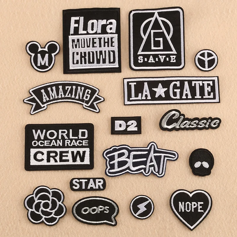 Customizable Wholesale English Letter Patch Clothing Accessories Badge Cloth Label Embroidered Cloth Stickers
Customizable Wholesale English Letter Patch Clothing Accessories Badge Cloth Label Embroidered Cloth Stickers