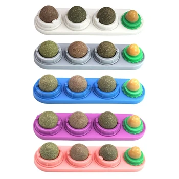 Cat Catnip Ball Set Self-adhesive Rotated Catnip Silvervine Lick Ball Pet Kitten Molar Teething Cleaning Toy Wall Mount
Cat Catnip Ball Set Self-adhesive Rotated Catnip Silvervine Lick Ball Pet Kitten Molar Teething Cleaning Toy Wall Mount