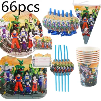 66pcs/lot Dragon Ball Theme Disposable Tableware Set Paper Plate Cup Birthday Baby Shower Party Tableware Supplies Decorations
66pcs/lot Dragon Ball Theme Disposable Tableware Set Paper Plate Cup Birthday Baby Shower Party Tableware Supplies Decorations