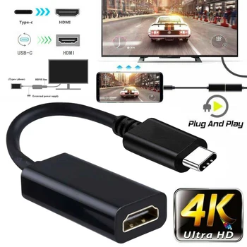 New Hot USB-C Type C to HDMI Adapter USB 3.1 Cable for Android Phone Tablet Black
New Hot USB-C Type C to HDMI Adapter USB 3.1 Cable for Android Phone Tablet Black