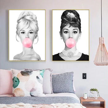 Marilyn Monroe Chewing Bubble Gum Canvas Prints Wall Art Picture Audrey Hepburn Painting Poster for Living Room Bedroom Decor
Marilyn Monroe Chewing Bubble Gum Canvas Prints Wall Art Picture Audrey Hepburn Painting Poster for Living Room Bedroom Decor
