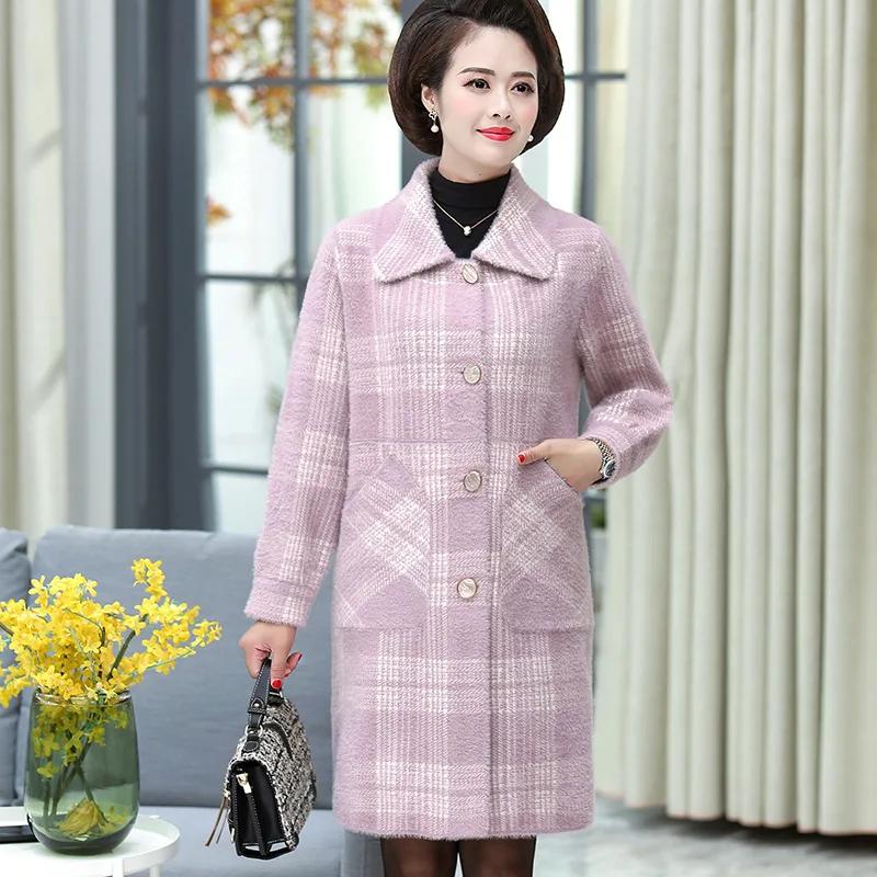 Imitation Mink Velvet Jacket Women's Mid-length Sweater Cardigan Autumn And Winter New Style Korean-style Thick Loose-Fit Knit P 
Imitation Mink Velvet Jacket Women's Mid-length Sweater Cardigan Autumn And Winter New Style Korean-style Thick Loose-Fit Knit P