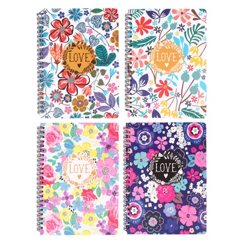 4Pcs Flowers Coil Notebooks Fashion Practical Chic Notebooks Notepad for Business Travel Journal Office Poetry Work
4Pcs Flowers Coil Notebooks Fashion Practical Chic Notebooks Notepad for Business Travel Journal Office Poetry Work
