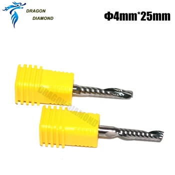 

Sharp New 10pcs 4*25mm One Sprial Flute Carbide End Mill, CNC Router Bit, Milling Cutter for Wood, Engraving, Machine Tools, MDF