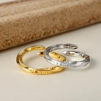 925 Sterling Silver Twisted Wave Letter Open Rings for Women Men Minimalist Irregular Statement Stacking Knuckle Finger Jewelry
925 Sterling Silver Twisted Wave Letter Open Rings for Women Men Minimalist Irregular Statement Stacking Knuckle Finger Jewelry