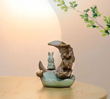 shi er sheng xiao Moon Rabbit Reverse Flow Incense Joss-stick Crafts Gift Geware Clay Creative Ceramics Incense Holder Decoratio
shi er sheng xiao Moon Rabbit Reverse Flow Incense Joss-stick Crafts Gift Geware Clay Creative Ceramics Incense Holder Decoratio