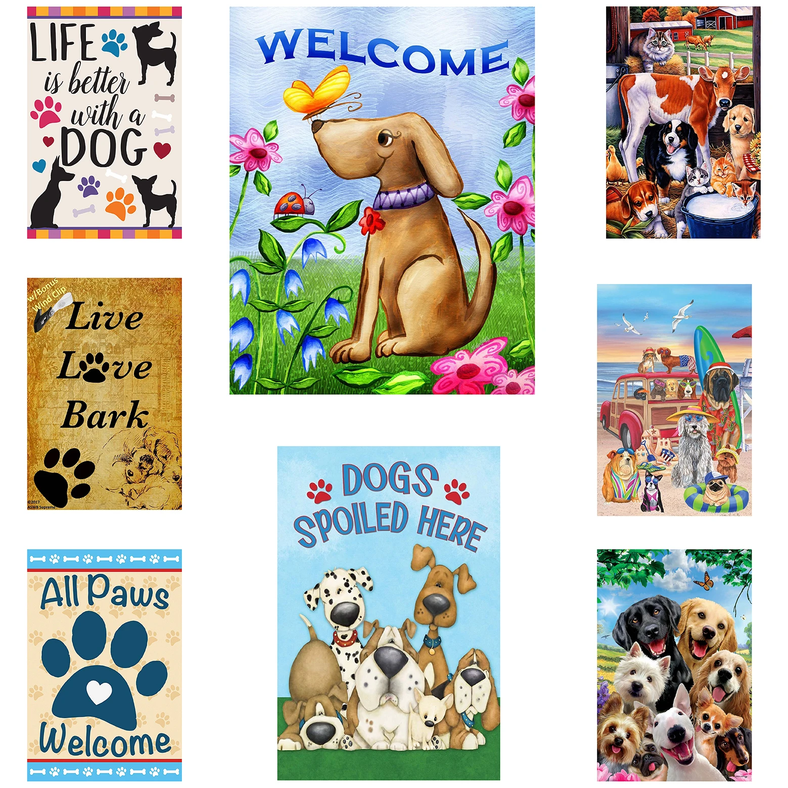 1 Piece!!! 12"x18" Drop Shipping custom 100% polyester double sided printing Welcome Dog Garden
1 Piece!!! 12"x18" Drop Shipping custom 100% polyester double sided printing Welcome Dog Garden