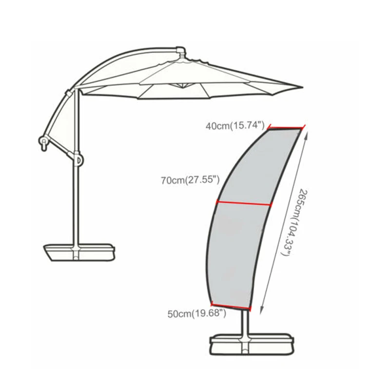 New Outdoor Patio Sunshade Umbrella Cover Cantilever Waterproof Garden Umbrella Cover Sunshade Umbrella Fittings ProtectiveCover
New Outdoor Patio Sunshade Umbrella Cover Cantilever Waterproof Garden Umbrella Cover Sunshade Umbrella Fittings ProtectiveCover