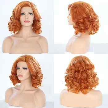 Bombshell Short Body Wave Bob Synthetic Lace Front Wig Light Orange Color Heat Resistant Fiber Hair Side Parting For Women Wigs
Bombshell Short Body Wave Bob Synthetic Lace Front Wig Light Orange Color Heat Resistant Fiber Hair Side Parting For Women Wigs