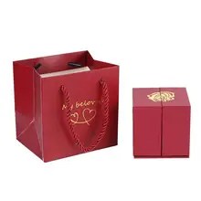 

HOT SALES！！！Wedding Anniversary Alloy Rose Lifting Jewelry Gift Storage Box Girlfriend Gift