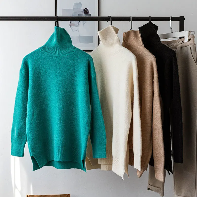Autumn and winter Turtleneck Korean Sweater Gentle Wind Solid Color Sweater Women Warm Turtleneck Women Sweater Thicken Sweaters
Autumn and winter Turtleneck Korean Sweater Gentle Wind Solid Color Sweater Women Warm Turtleneck Women Sweater Thicken Sweaters