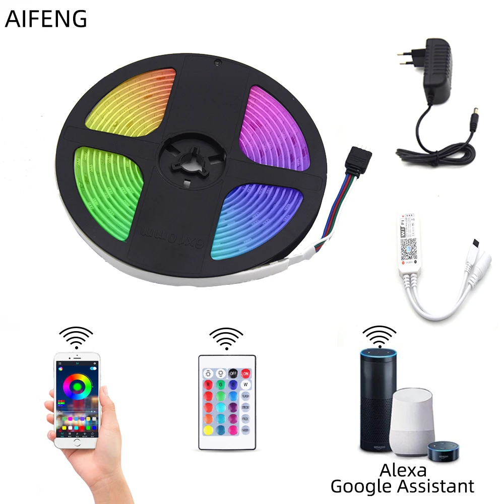 Светодиодная лента RGB 2835/5050 SMD гибкая светодиодная с инфракрасным датчиком/Wi Fi