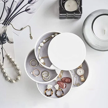 Europe Style Girl Earrings Plate Jewelry Box 360° Earrings Ring Multi-function Jewelry Display Multi-layer Tray Show Storage Box
Europe Style Girl Earrings Plate Jewelry Box 360° Earrings Ring Multi-function Jewelry Display Multi-layer Tray Show Storage Box