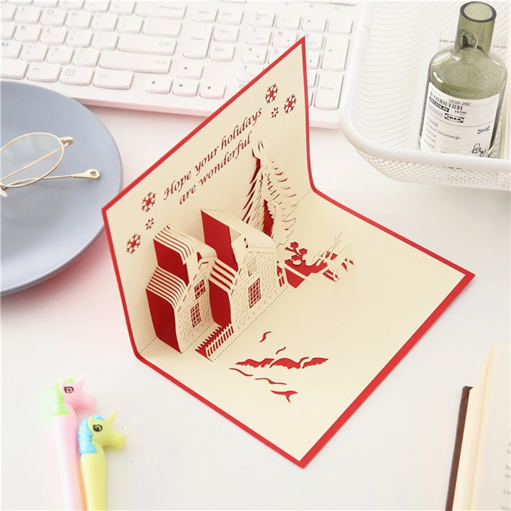 1pc 3D Pop-Up Cards Christmas Card for Greeting Card Postcards Gifts Card with Envelope Stickers
1pc 3D Pop-Up Cards Christmas Card for Greeting Card Postcards Gifts Card with Envelope Stickers