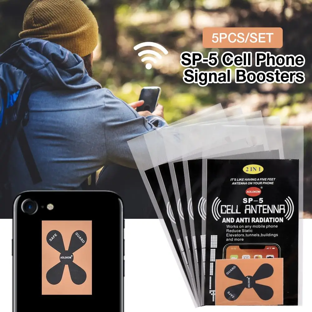 5PCS Mobile Phone Signal Enhancement Stickers SP-5 Phone Signal Amplifier Smartphone Radiation Protection Sticker Signal Booster
5PCS Mobile Phone Signal Enhancement Stickers SP-5 Phone Signal Amplifier Smartphone Radiation Protection Sticker Signal Booster