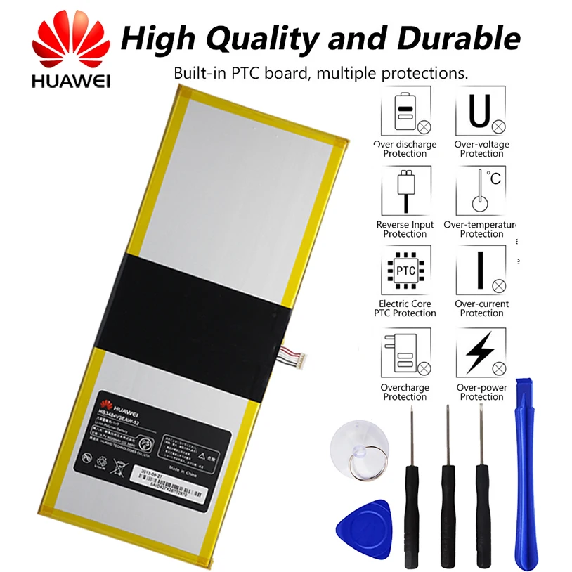 Original Huawei MediaPad 10 LinkTablet PC battery For Huawei S10-201WA HB3X1 6020mAh + tool HB3484V3EAW-12
Original Huawei MediaPad 10 LinkTablet PC battery For Huawei S10-201WA HB3X1 6020mAh + tool HB3484V3EAW-12