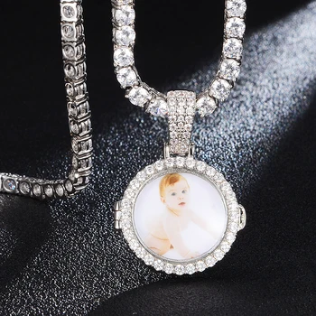 Hip Hop Custom Made Photo Heart Rotating Double-sided Iced Out Bling Cubic Zircon Necklace&Pendant For Men Jewelry Tennis Chain
Hip Hop Custom Made Photo Heart Rotating Double-sided Iced Out Bling Cubic Zircon Necklace&Pendant For Men Jewelry Tennis Chain