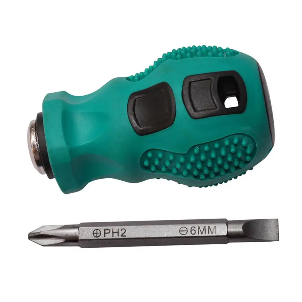 Dual-purpose Slotted Cross Stubby 2 in1 Screwdriver Magnetic Screwdriver Magnetic Short Repair Hand Tool short shank screwdriver
Dual-purpose Slotted Cross Stubby 2 in1 Screwdriver Magnetic Screwdriver Magnetic Short Repair Hand Tool short shank screwdriver