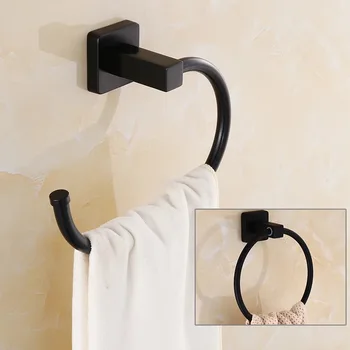 Black Wall Mounted Stainless Steel Toilet Towel Ring Bath Towel Holder Bathroom Accessories Bath Hardware
Black Wall Mounted Stainless Steel Toilet Towel Ring Bath Towel Holder Bathroom Accessories Bath Hardware