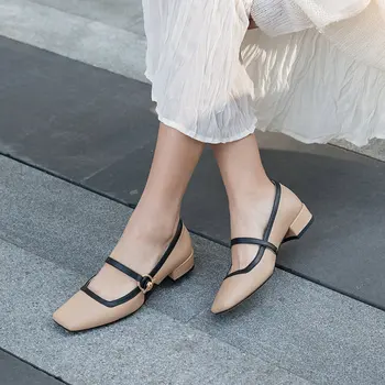 Fashion Mary Janes Women Cow Leather Pumps Office Party New Beige Colors Square Toe Shallow Shoes Woman
Fashion Mary Janes Women Cow Leather Pumps Office Party New Beige Colors Square Toe Shallow Shoes Woman
