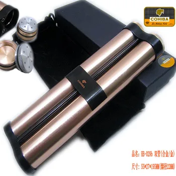 New 1pcs COHIBA metal Cigar Case humidor Tube Travel with double Humidifier portable Moisture Men's Gadget HB029
New 1pcs COHIBA metal Cigar Case humidor Tube Travel with double Humidifier portable Moisture Men's Gadget HB029
