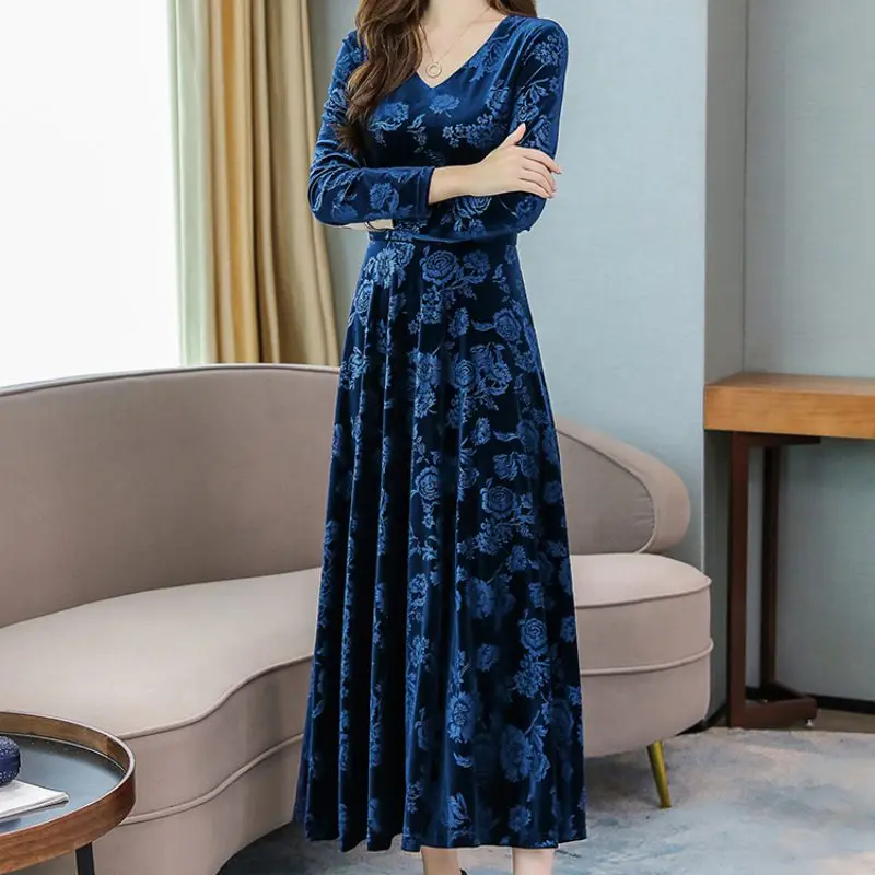 Elegant Floral Print Dress Casual Women Boho Dress Autumn Loose Long Dress Vestidos
Elegant Floral Print Dress Casual Women Boho Dress Autumn Loose Long Dress Vestidos