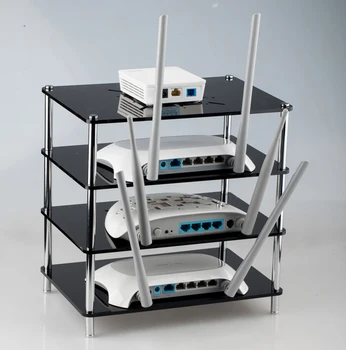 Studio multi-acrylic router rack Black transparent stacking router rack Router rack
Studio multi-acrylic router rack Black transparent stacking router rack Router rack
