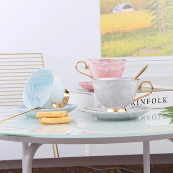 Golden Line Tea Cup with Saucer Sets 250ml Vintage Bone China Marble Pattern Teacup Home Office Porcelain Coffee Cup Great Gifts
Golden Line Tea Cup with Saucer Sets 250ml Vintage Bone China Marble Pattern Teacup Home Office Porcelain Coffee Cup Great Gifts