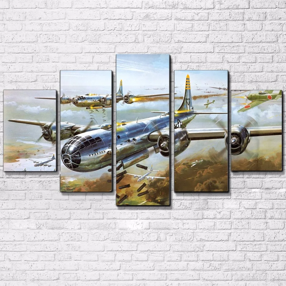 No Framed Canvas 5Pcs Jet Aircraft Vintage Air Plane Wall Art Modular Posters Prints Pictures Paintings Home Decor Decorations
No Framed Canvas 5Pcs Jet Aircraft Vintage Air Plane Wall Art Modular Posters Prints Pictures Paintings Home Decor Decorations
