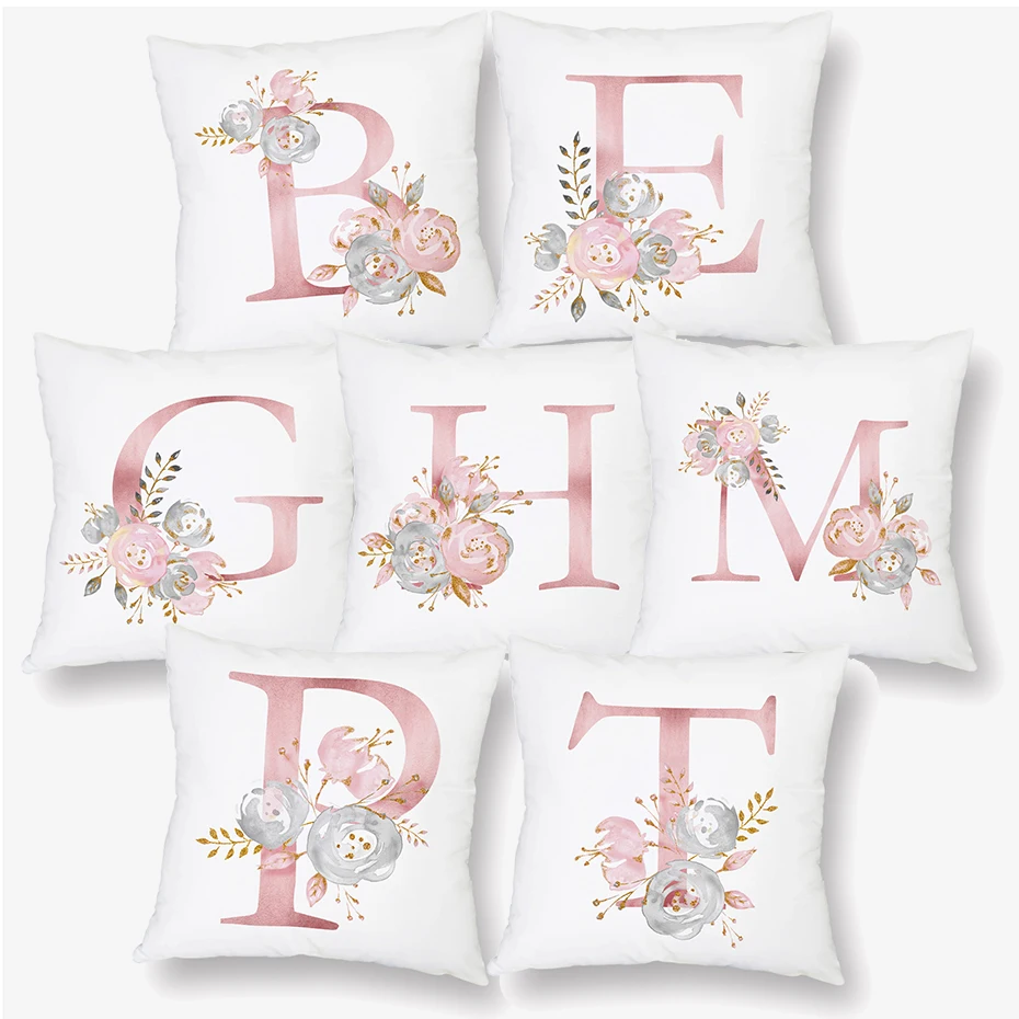26 English Letters Alphabet Floral Cushion Covers Family Baby Name Initials Cushion Cover HOME LOVE Decorative Soft Pillowcase
26 English Letters Alphabet Floral Cushion Covers Family Baby Name Initials Cushion Cover HOME LOVE Decorative Soft Pillowcase