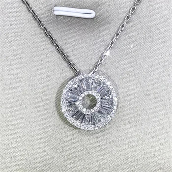Fashion Round Pendants Diamond 100% Real 925 Sterling silver Wedding Pendant with Necklace for women Bridal jewelry girl Gift
Fashion Round Pendants Diamond 100% Real 925 Sterling silver Wedding Pendant with Necklace for women Bridal jewelry girl Gift