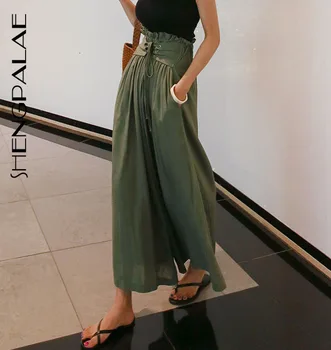 SHENGPALAE 2020 Autumn Thin Styke Solid Color Female Trousers Bandage High Waist Wide Leg Woman Loose Korean Pants FT386 
SHENGPALAE 2020 Autumn Thin Styke Solid Color Female Trousers Bandage High Waist Wide Leg Woman Loose Korean Pants FT386
