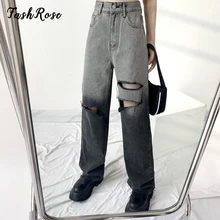 FASHROSE Goth Grunge Gradient Distressed Baggy Jeans Emo Vintage 90s Aesthetic Denim Straight Pants High Waist Zip Up Trousers
FASHROSE Goth Grunge Gradient Distressed Baggy Jeans Emo Vintage 90s Aesthetic Denim Straight Pants High Waist Zip Up Trousers